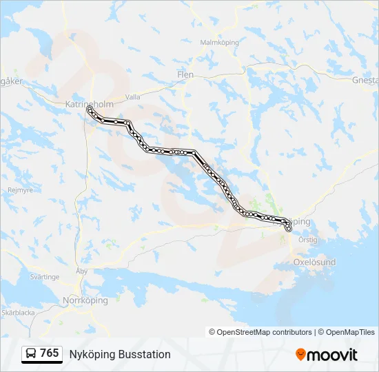 765 Bus Line Map