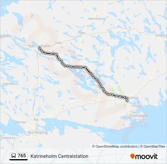 765 Bus Line Map