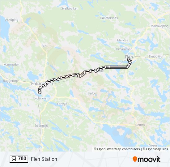 780 bus Line Map