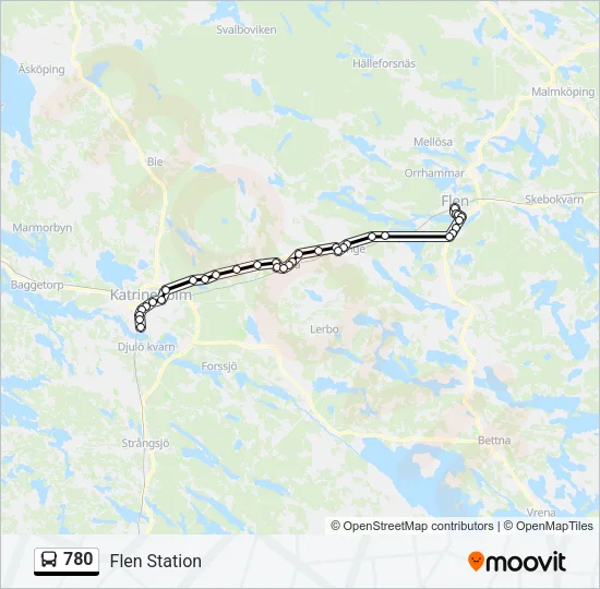 780 Bus Line Map