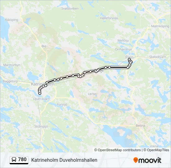 780 Bus Line Map