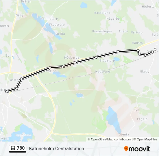 780 Bus Line Map