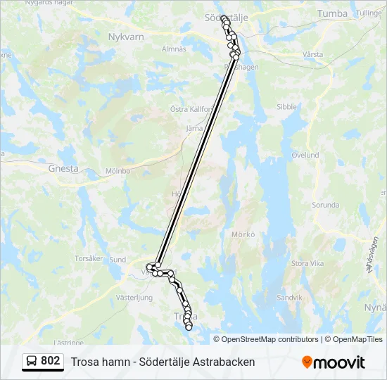 802 Bus Line Map