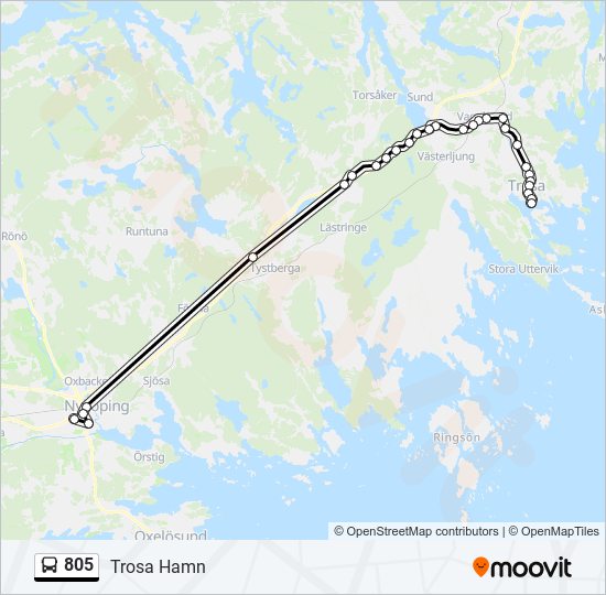 805 bus Line Map