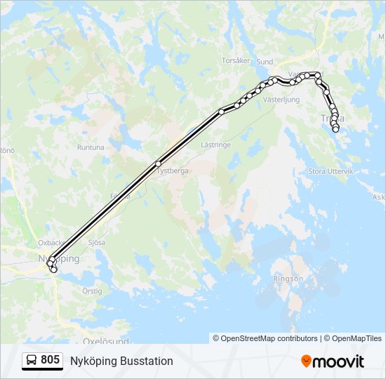 805 bus Line Map