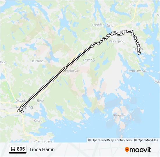 805 Bus Line Map