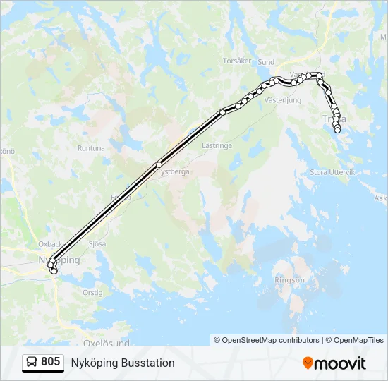805 Bus Line Map