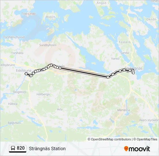 820 Bus Line Map