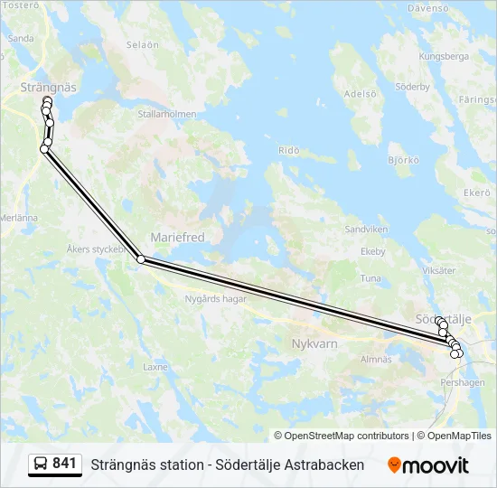 841 Bus Line Map