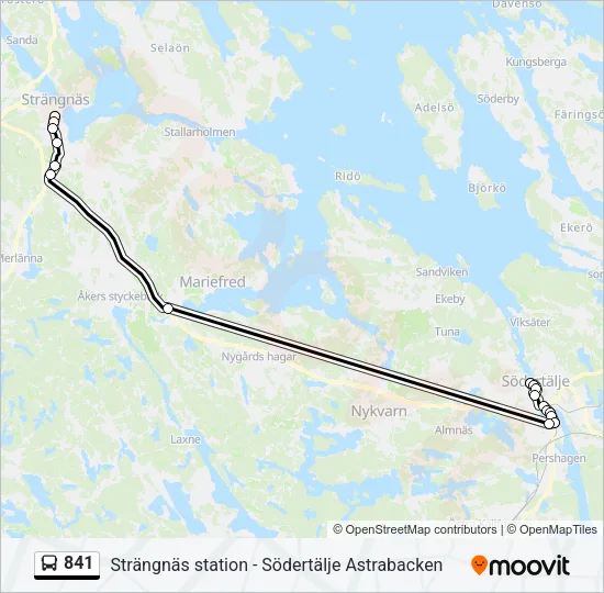 841 Bus Line Map
