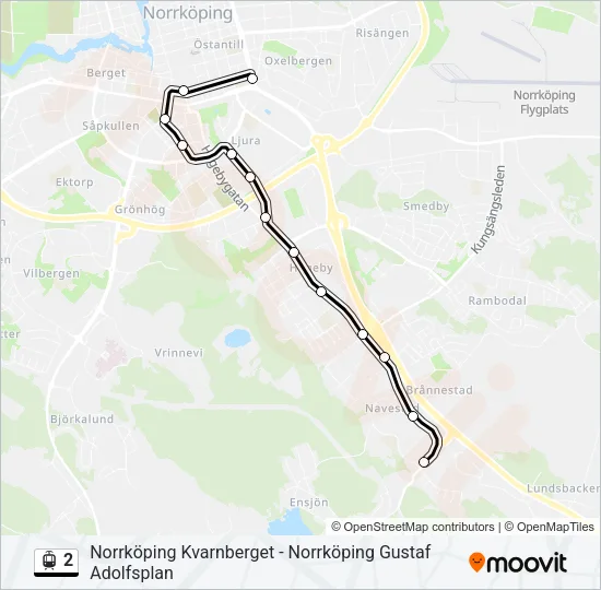 2 Light Rail Line Map