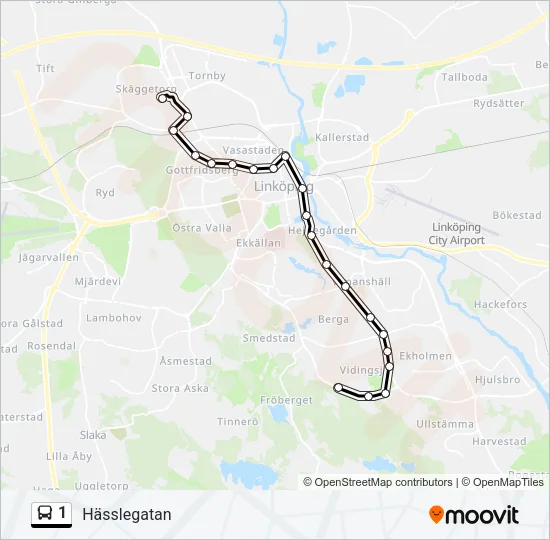 1 Bus Line Map