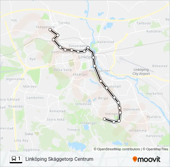 1 Bus Line Map