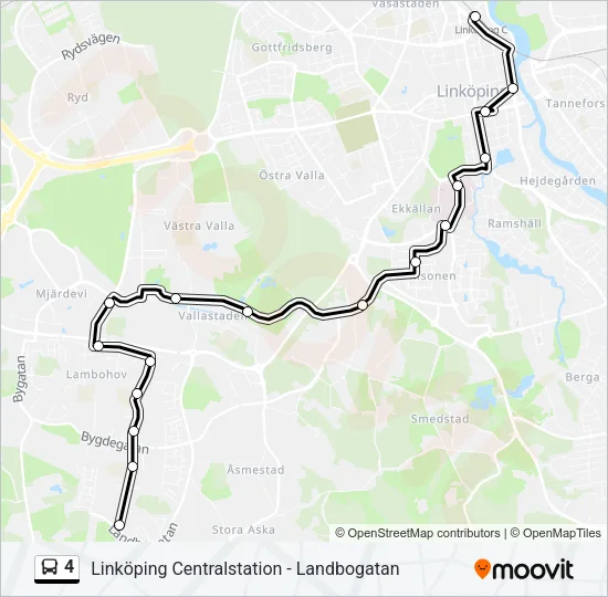 4 Bus Line Map