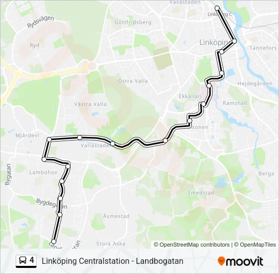 4 Bus Line Map