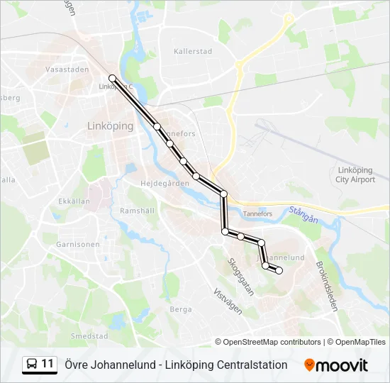 11 Bus Line Map