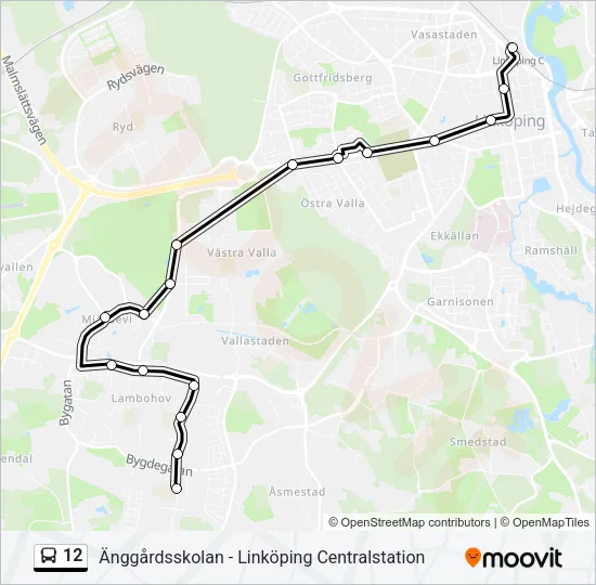12 Bus Line Map