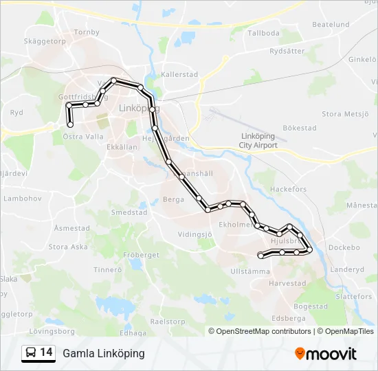 14 Bus Line Map