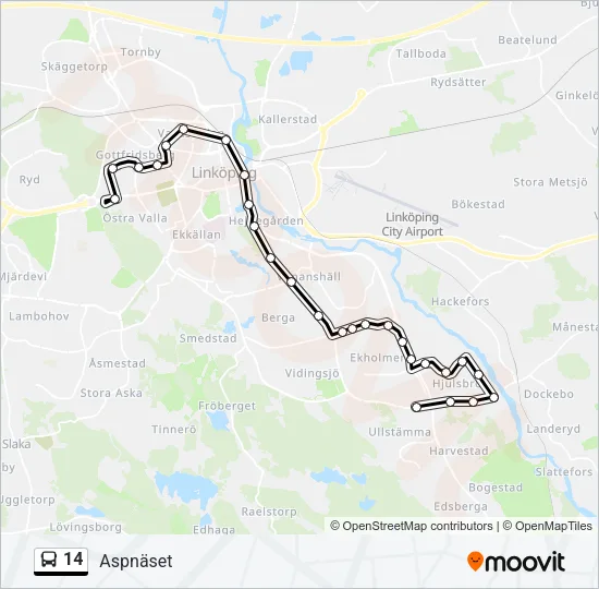 14 Bus Line Map
