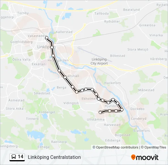 14 Bus Line Map