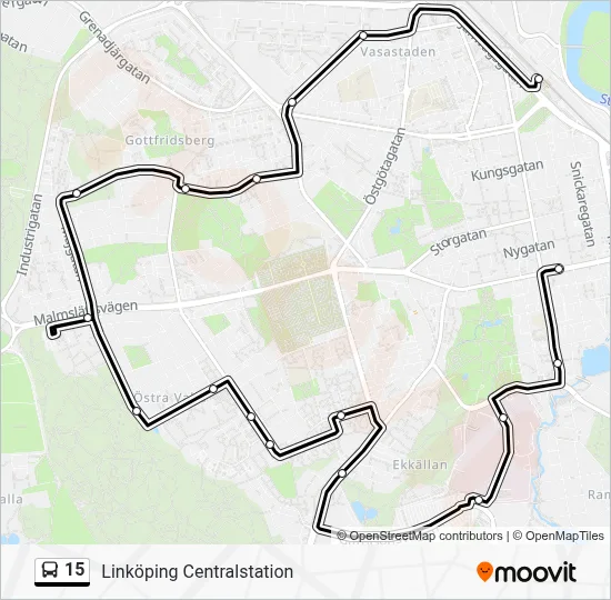 15 Route: Schedules, Stops & Maps - Linköping Centralstation (Updated)