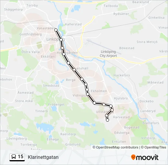 15 Bus Line Map