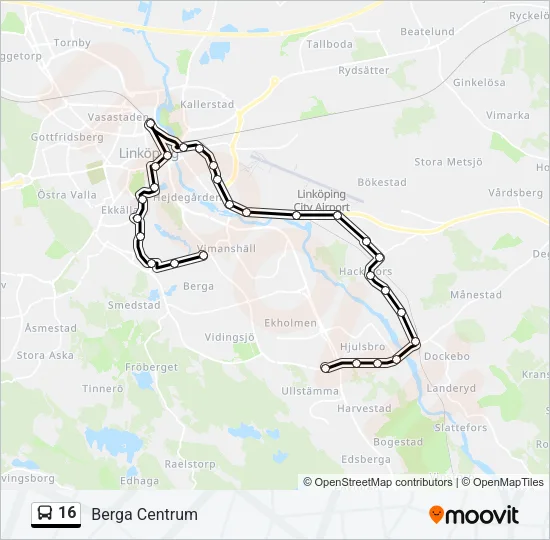 16 Bus Line Map