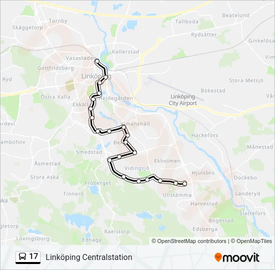 17 Bus Line Map