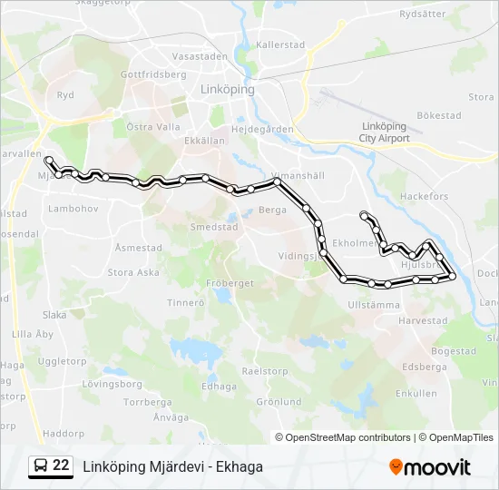 22 Bus Line Map