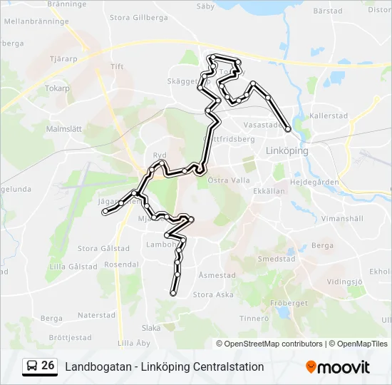 26 Bus Line Map