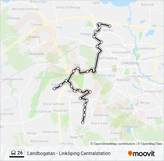 26 Bus Line Map