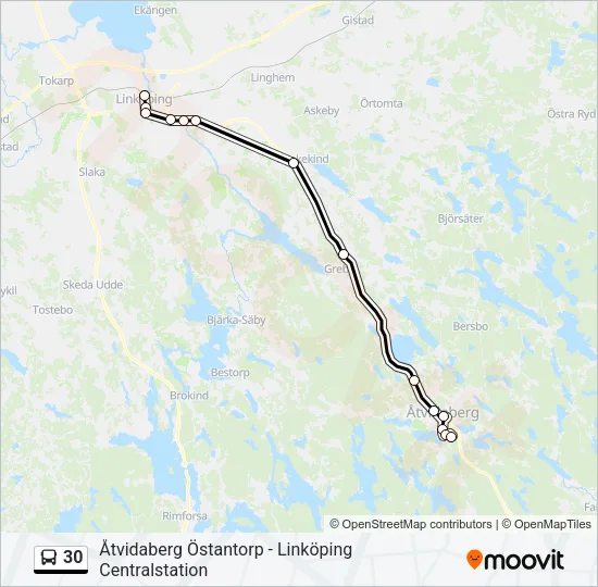 30 Bus Line Map