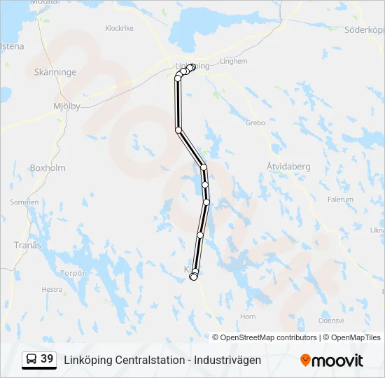 39 Bus Line Map