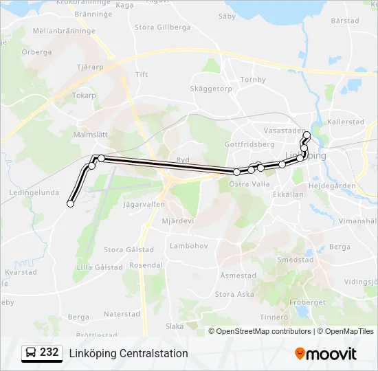 232 Bus Line Map