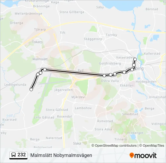 232 Bus Line Map