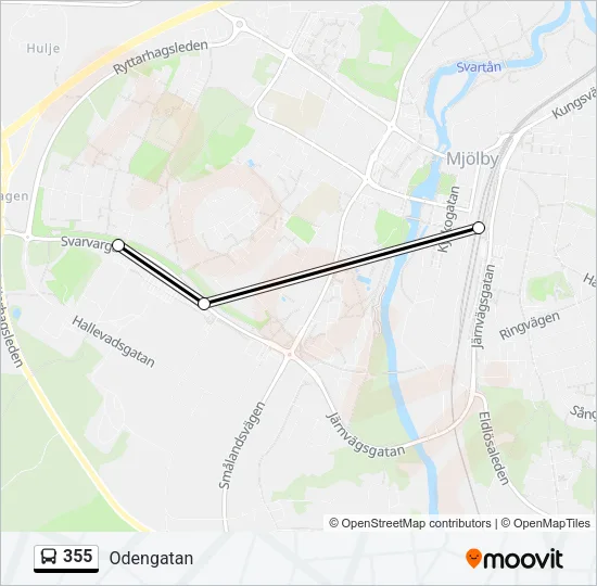 355 Bus Line Map
