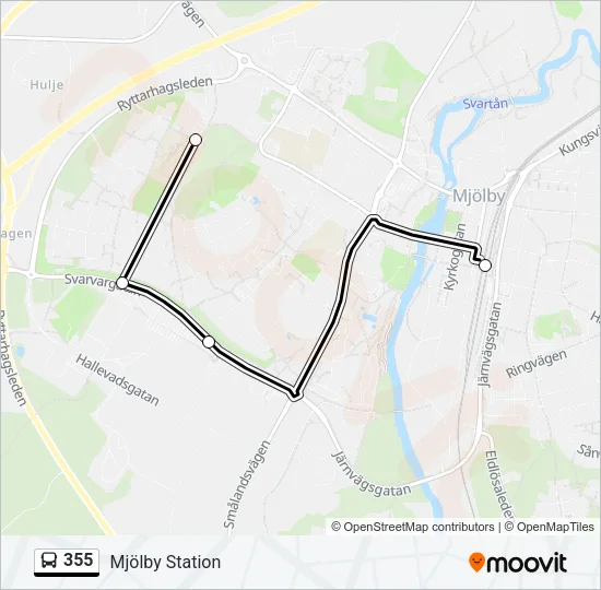 355 Bus Line Map
