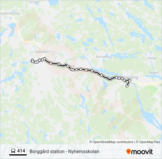 414 Bus Line Map