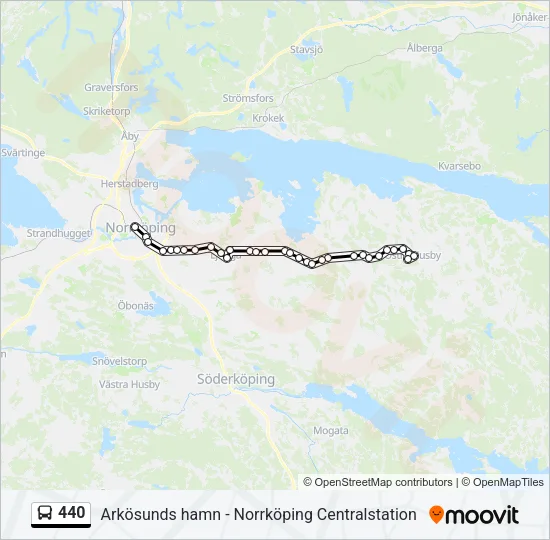 440 Bus Line Map