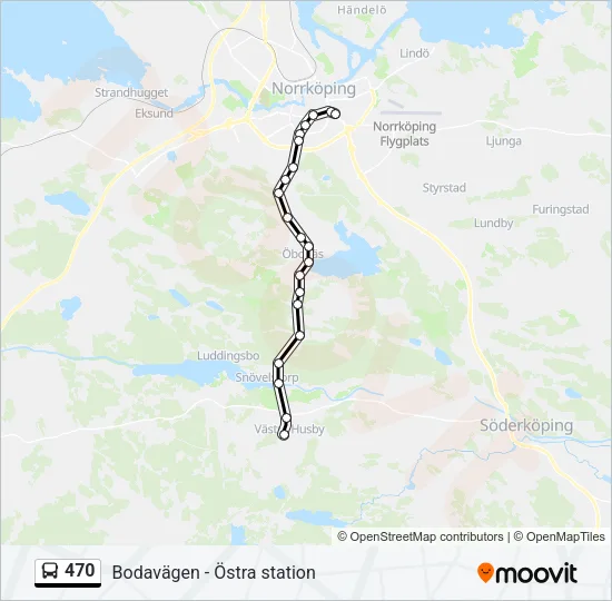 470 Bus Line Map