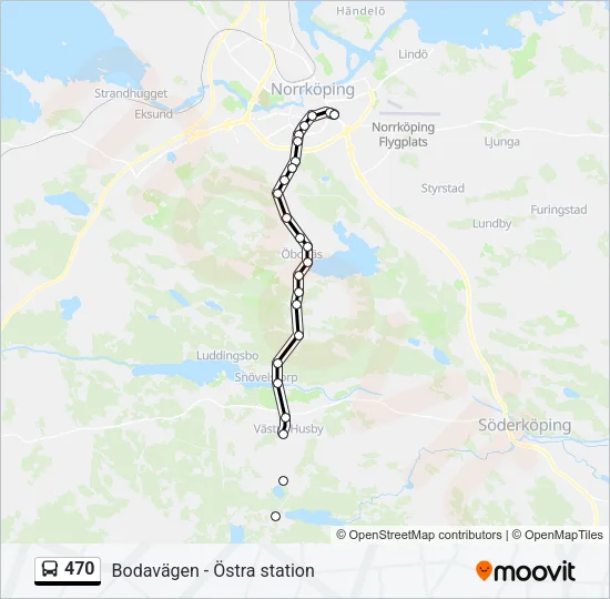470 Bus Line Map