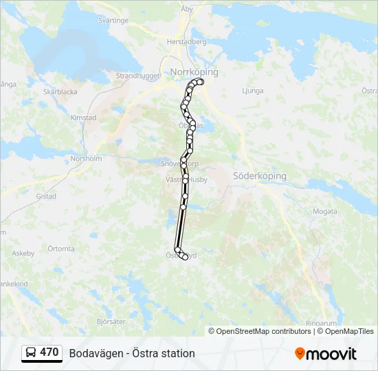470 Bus Line Map