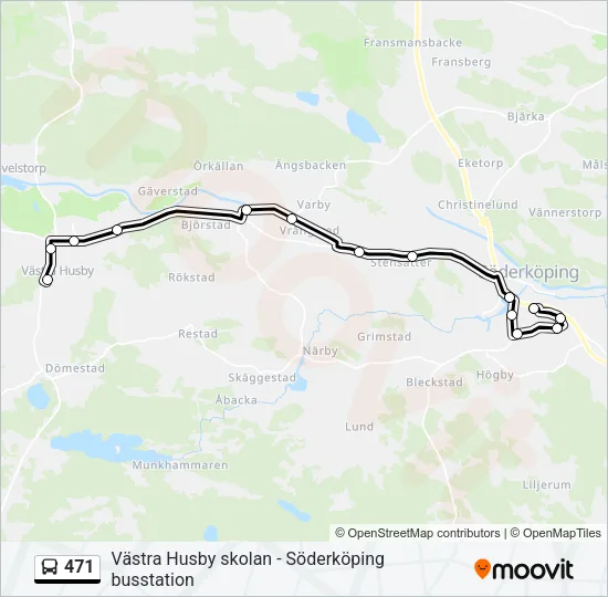 471 Bus Line Map