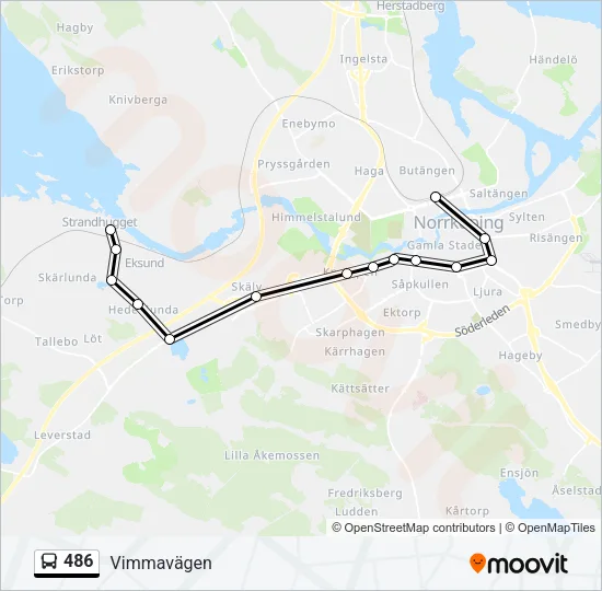 486 Bus Line Map