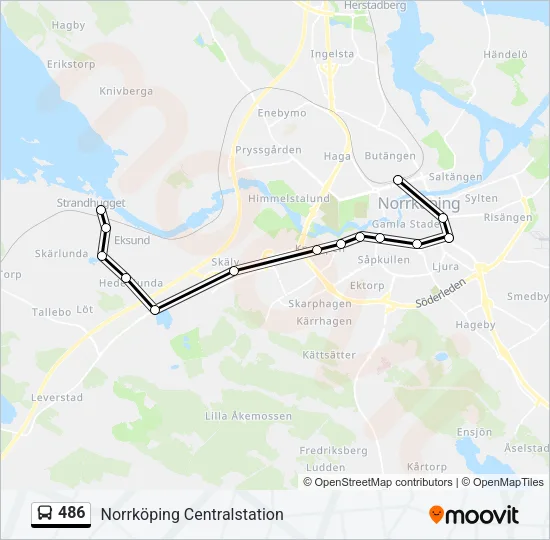 486 Bus Line Map