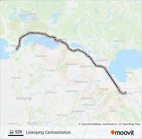 520 Bus Line Map