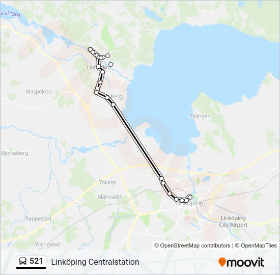 521 Bus Line Map
