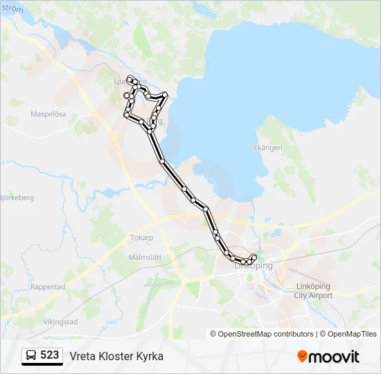 523 Bus Line Map