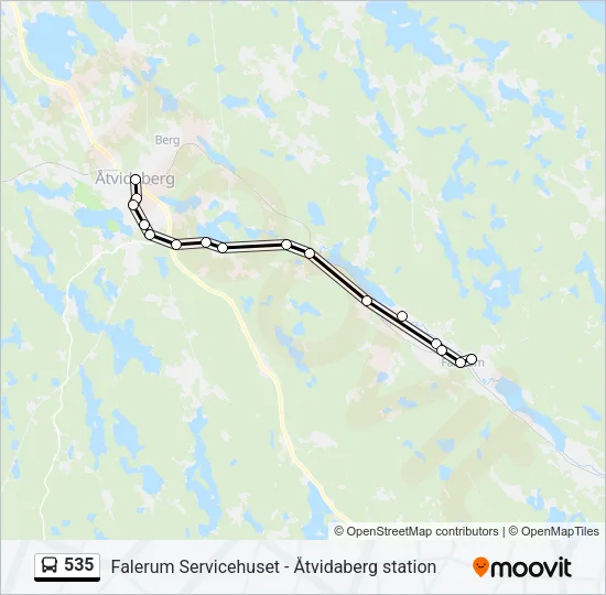 535 Bus Line Map