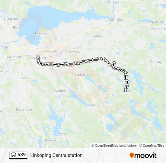 539 Route: Schedules, Stops & Maps - Linköping Centralstation (Updated)